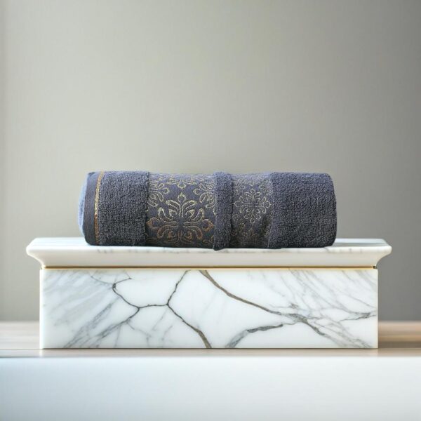 Bath Towel Flower Gray (8)_20250321_194812445 Aqua Bath Towels - Floral Gray 119
