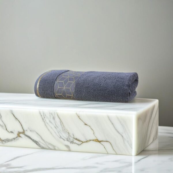 Aqua Bath Towels Cubic Gray Aqua Bath Towel - Cubic grey 110