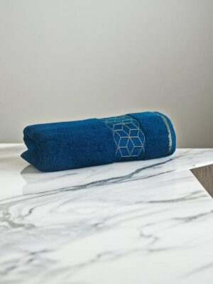 Aqua Bath Towel - Cubic Teal 113