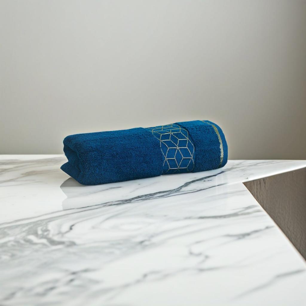 Aqua Bath Towel – Cubic Teal 113 - aquatowels.com