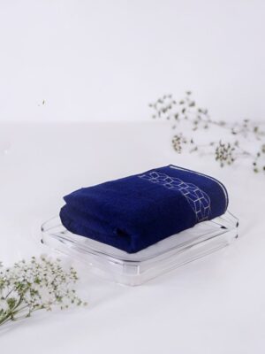 Aqua Bath Towel - Cubic Navy 112