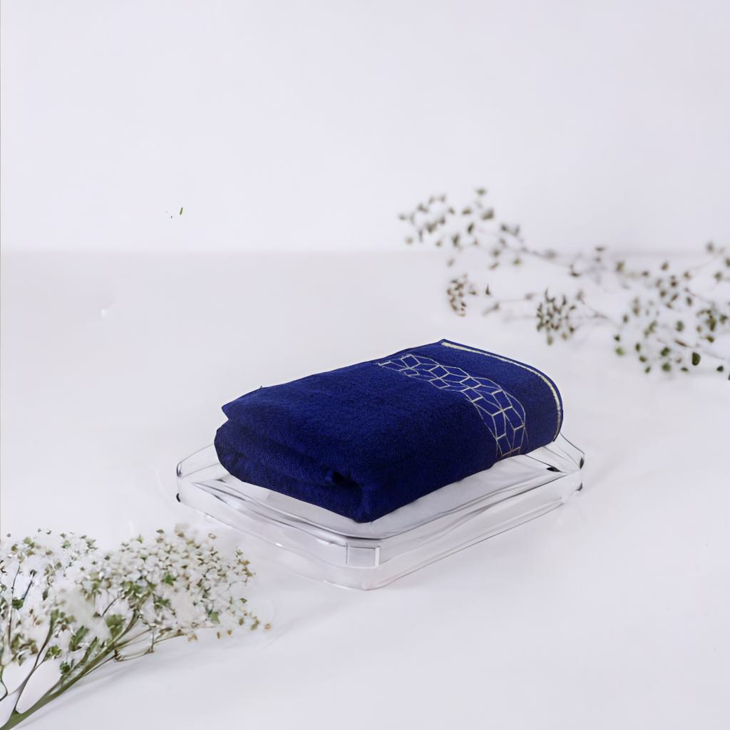 Aqua Bath Towel - Cubic Navy 112