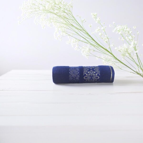 Aqua Bath Towels - Floral Navy 118 Aqua Bath Towels - Floral Navy 118