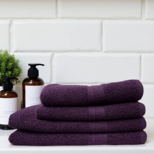 Purple Silver-Infused Bath Towel – Antibacterial, Ultra-Soft Egyptian Cotton