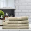 Beige Silver-Infused Bath Towel – Antibacterial, Ultra-Soft Egyptian Cotton
