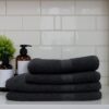 Black Silver-Infused Bath Towel – Antibacterial, Ultra-Soft Egyptian Cotton