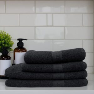 Black Silver-Infused Bath Towel – Antibacterial, Ultra-Soft Egyptian Cotton